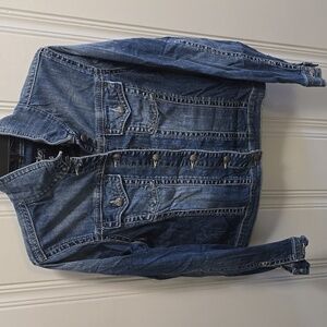 Womens Silver Jeans Company Lightweight Blue Jean Jacket Size L
